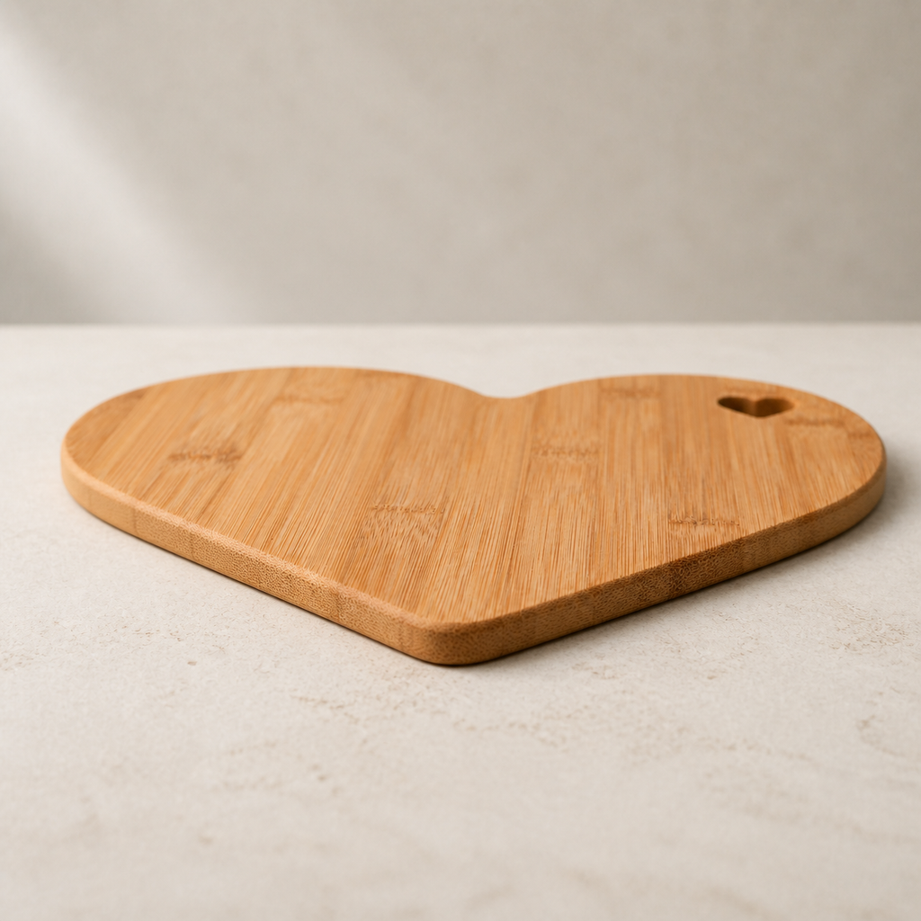 Heart Shape Bamboo Serving Board | Cheese Board & Fruit Platter