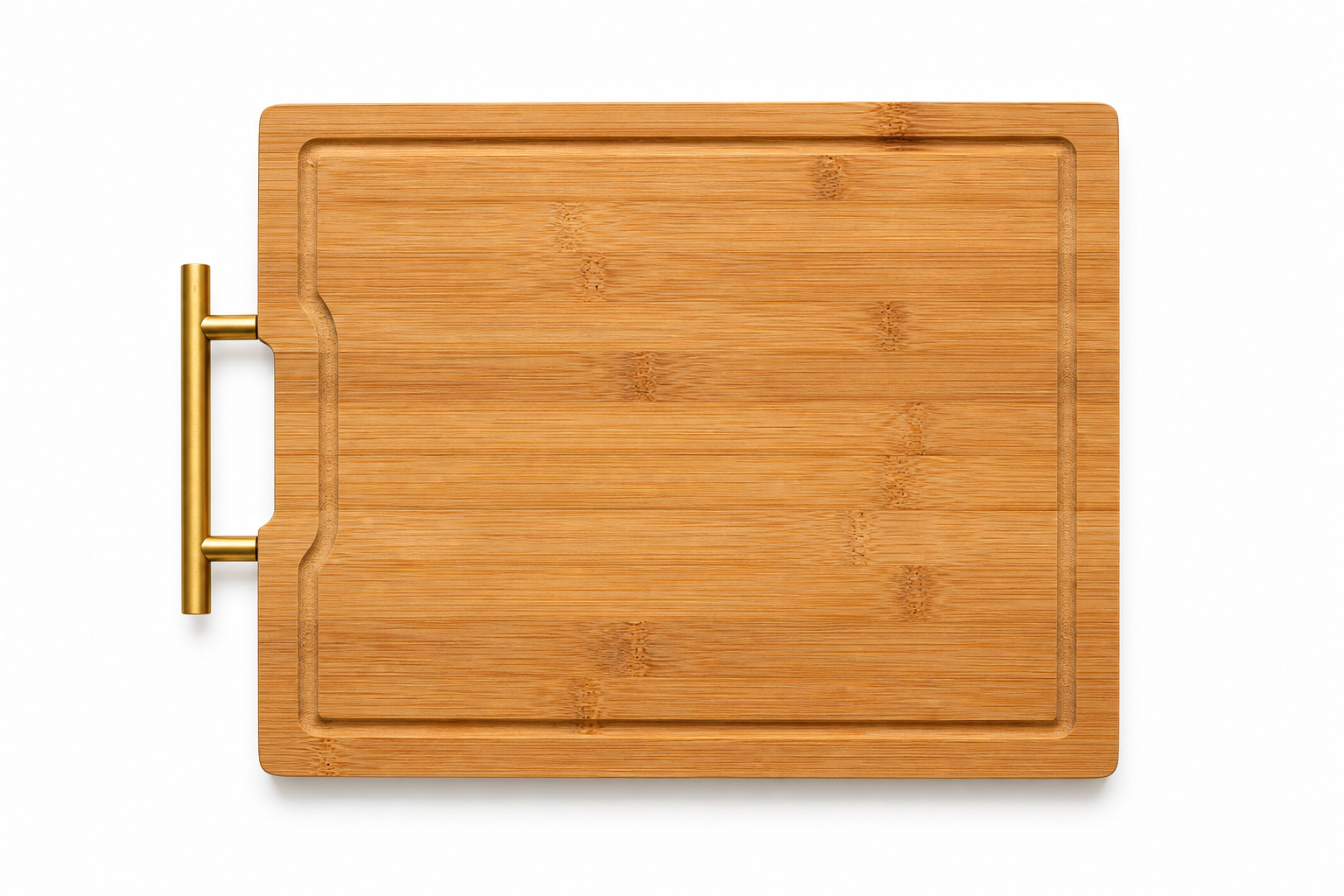 Bamboo Serving Board with Gold Handle
