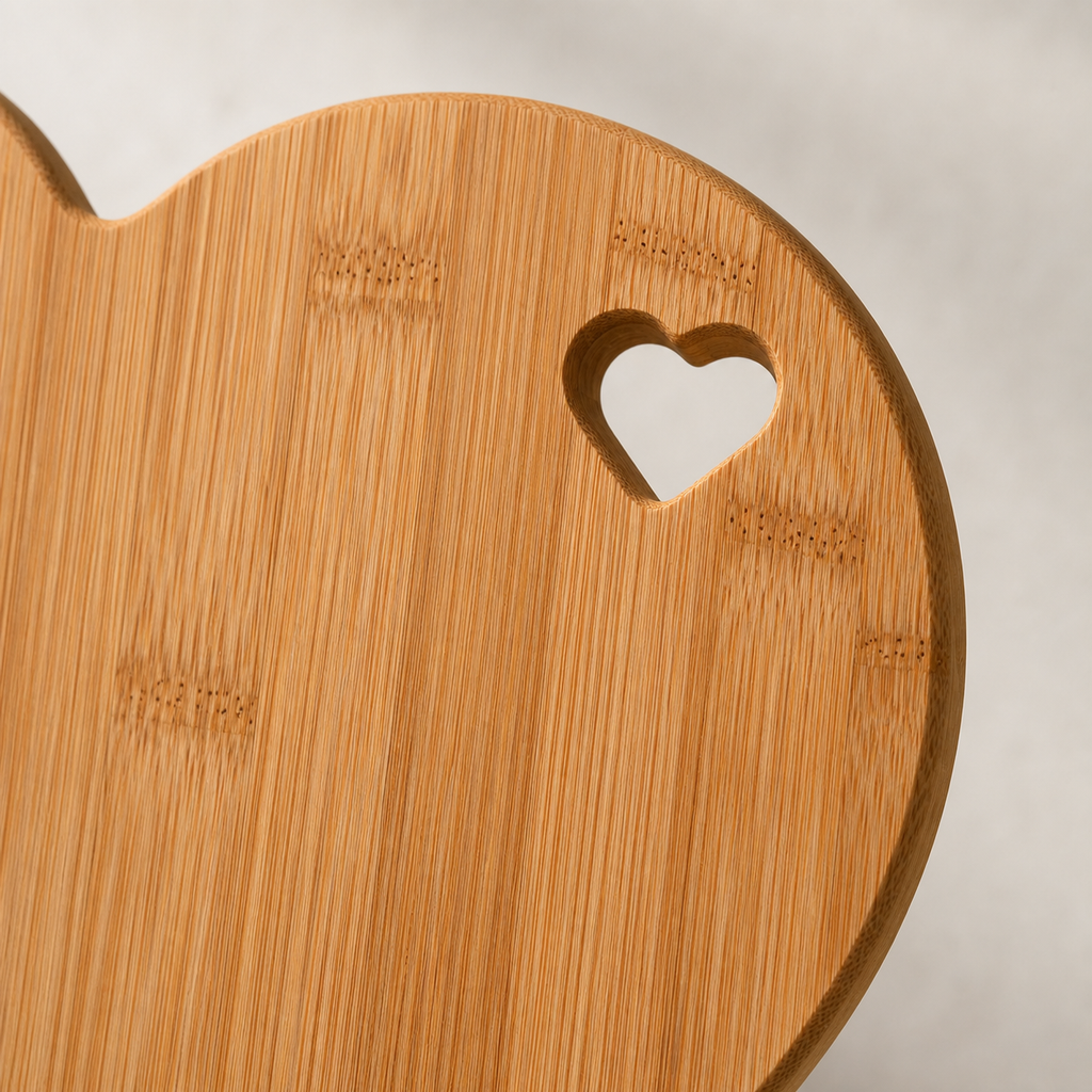 Heart Shape Bamboo Serving Board | Cheese Board & Fruit Platter